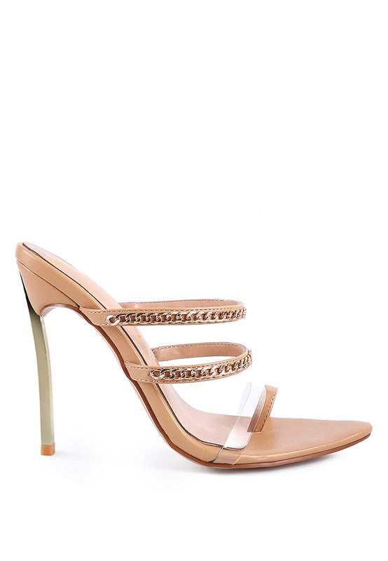 TICKLE ME HIGH HEELED TOE RING SANDALS - Faylinn & Co
