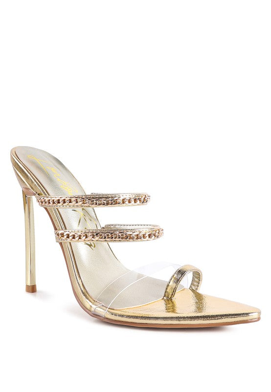 TICKLE ME HIGH HEELED TOE RING SANDALS - Faylinn & Co