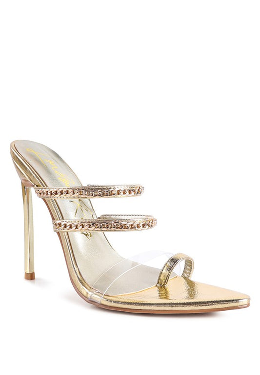 TICKLE ME HIGH HEELED TOE RING SANDALS - Faylinn & Co