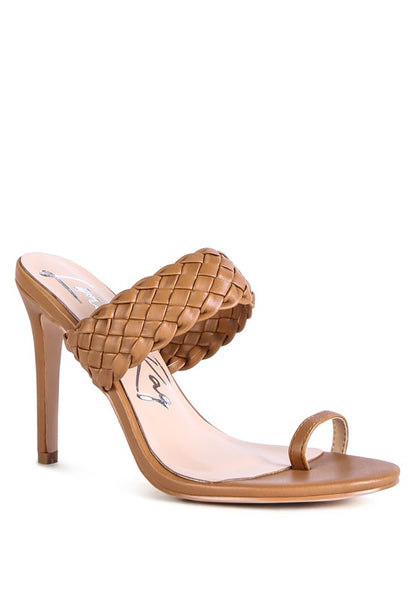 HIGH PERKS WOVEN STRAP TOE RING SANDALS - Faylinn & Co