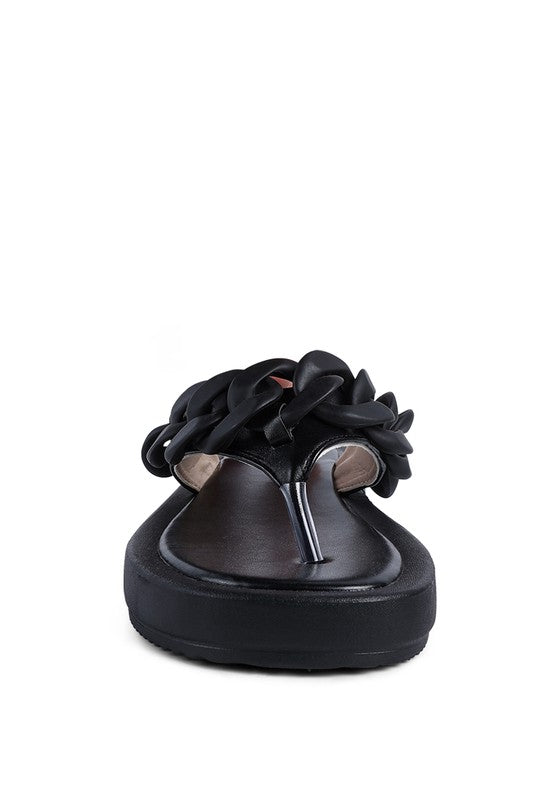 Zing Link Chain Thong Flats - Faylinn & Co