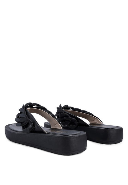 Zing Link Chain Thong Flats - Faylinn & Co