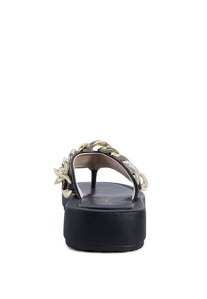 Zing Link Chain Thong Flats - Faylinn & Co