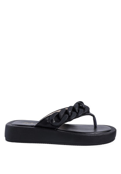 Zing Link Chain Thong Flats - Faylinn & Co