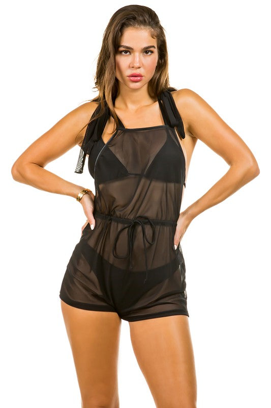 two piece swimsuit with jumpsuit coverup - Faylinn & Co