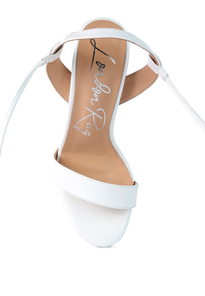 SHEENY CLEAR STILETTO LACE UP SANDAL - Faylinn & Co