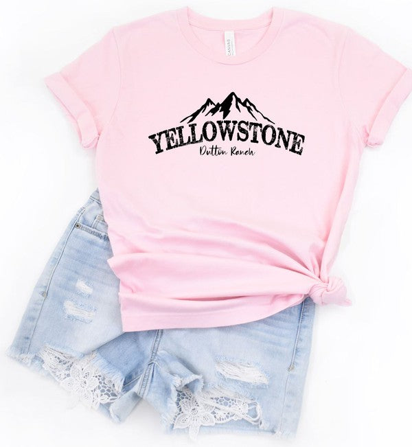 Mountains Yellowstone Dutton Ranch Boutique Tee - Faylinn & Co