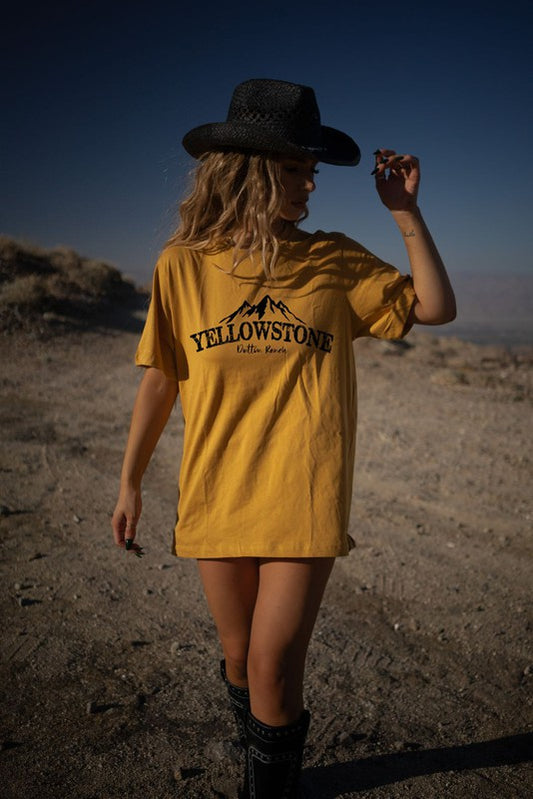 Mountains Yellowstone Dutton Ranch Boutique Tee - Faylinn & Co