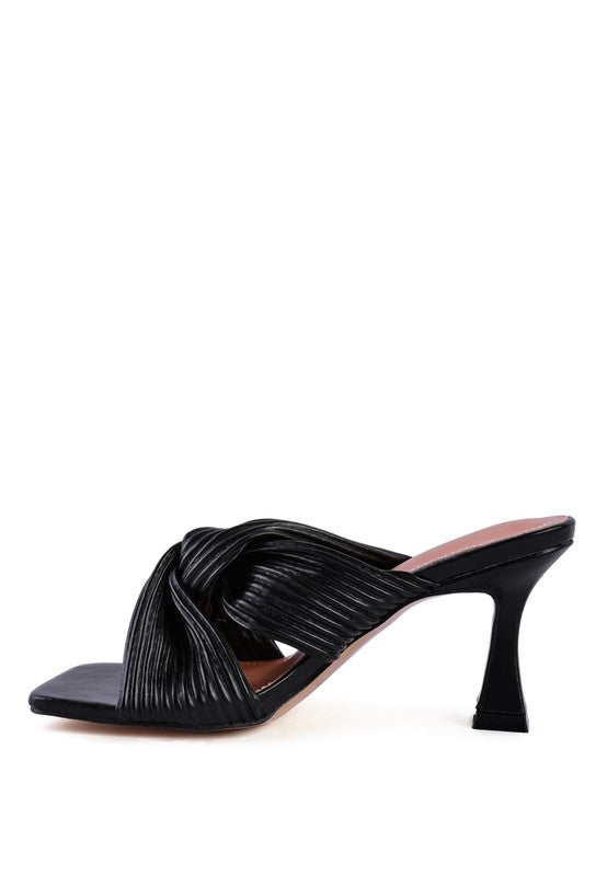 BATTLE EX KNOT STRAP SLIDE SANDALS - Faylinn & Co
