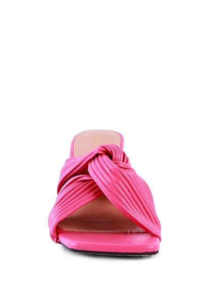 BATTLE EX KNOT STRAP SLIDE SANDALS - Faylinn & Co