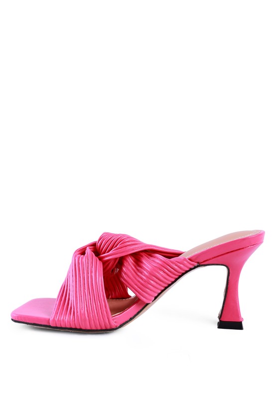 BATTLE EX KNOT STRAP SLIDE SANDALS - Faylinn & Co