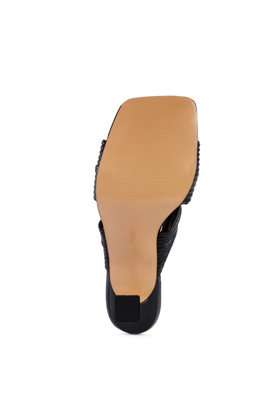 BATTLE EX KNOT STRAP SLIDE SANDALS - Faylinn & Co