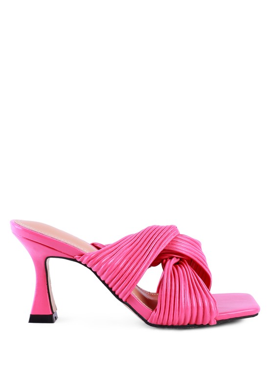 BATTLE EX KNOT STRAP SLIDE SANDALS - Faylinn & Co