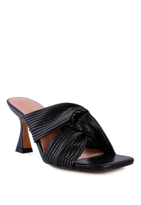 BATTLE EX KNOT STRAP SLIDE SANDALS - Faylinn & Co