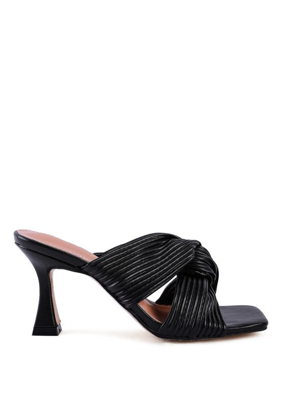 BATTLE EX KNOT STRAP SLIDE SANDALS - Faylinn & Co