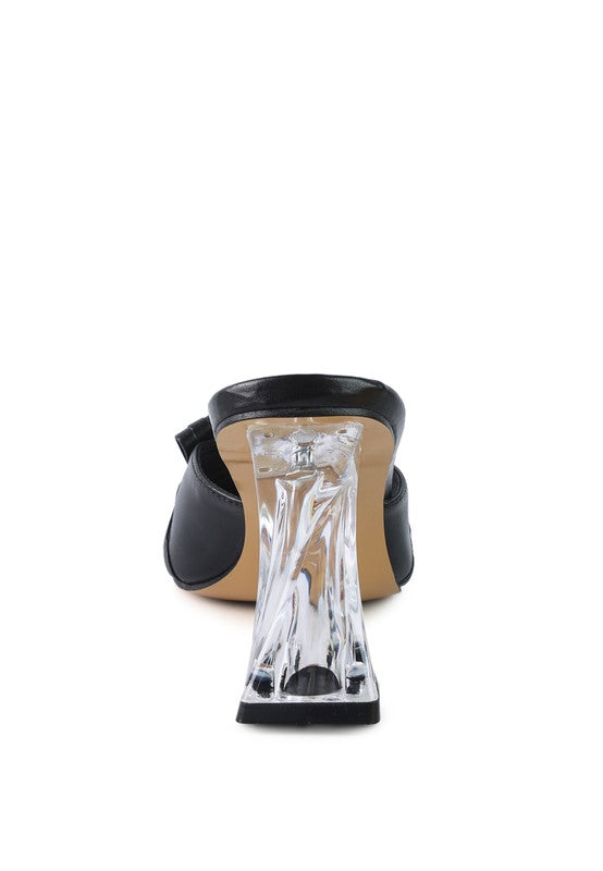 FANTASY CLEAR HEEL JEWEL SANDAL - Faylinn & Co