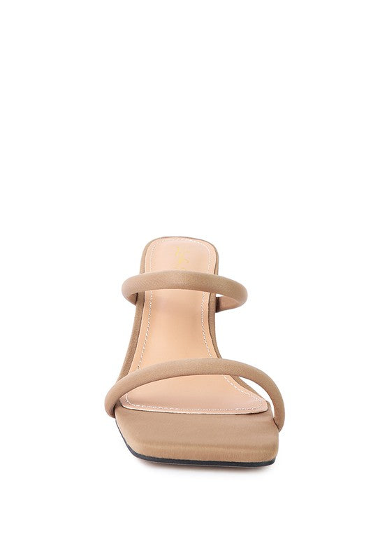 DOWNTOWN EXPERIMENT HEEL SLIDE SANDALS - Faylinn & Co