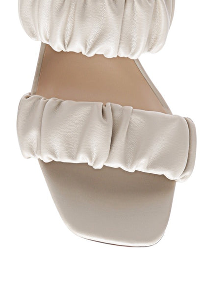 LADY LYNN GATHER AROUND SLIP-ON HEELED SANDAL - Faylinn & Co