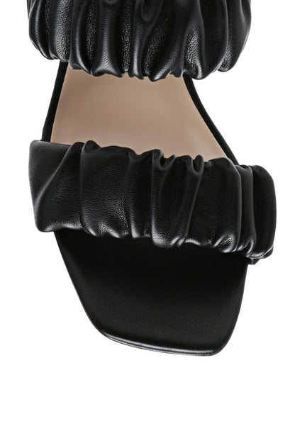 LADY LYNN GATHER AROUND SLIP-ON HEELED SANDAL - Faylinn & Co