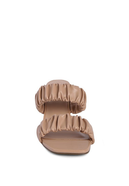 LADY LYNN GATHER AROUND SLIP-ON HEELED SANDAL - Faylinn & Co