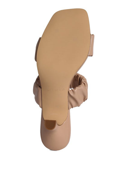 LADY LYNN GATHER AROUND SLIP-ON HEELED SANDAL - Faylinn & Co