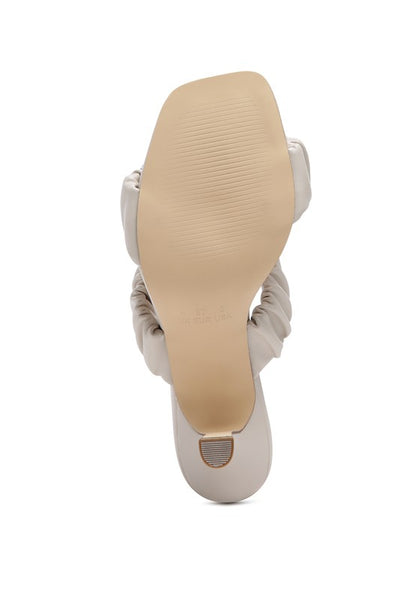 LADY LYNN GATHER AROUND SLIP-ON HEELED SANDAL - Faylinn & Co