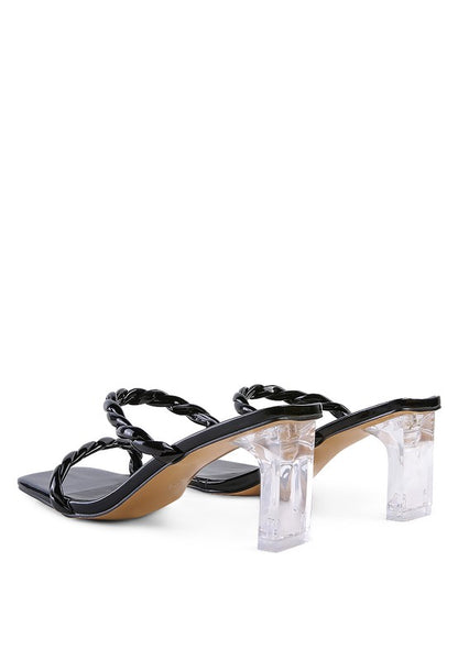 INAMORATA BRAIDED CORD MID HEEL SANDALS - Faylinn & Co