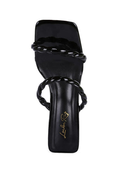 INAMORATA BRAIDED CORD MID HEEL SANDALS - Faylinn & Co