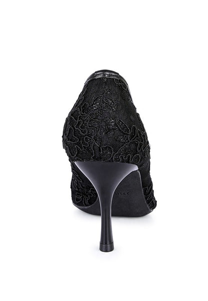 REUNION LACE STILETTO PARTY PUMPS - Faylinn & Co