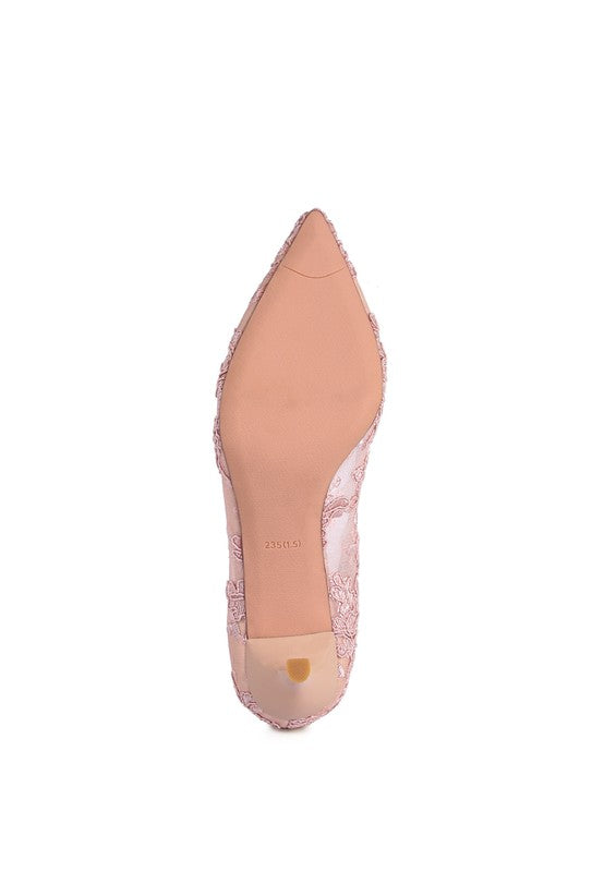 REUNION LACE STILETTO PARTY PUMPS - Faylinn & Co