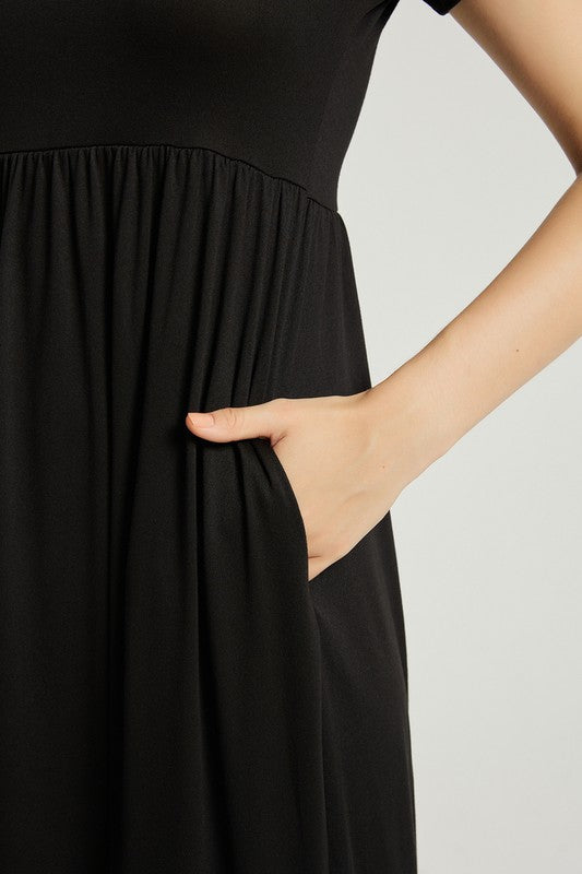 Women's Summer Casual Maxi Dress With Pocket - Faylinn & Co