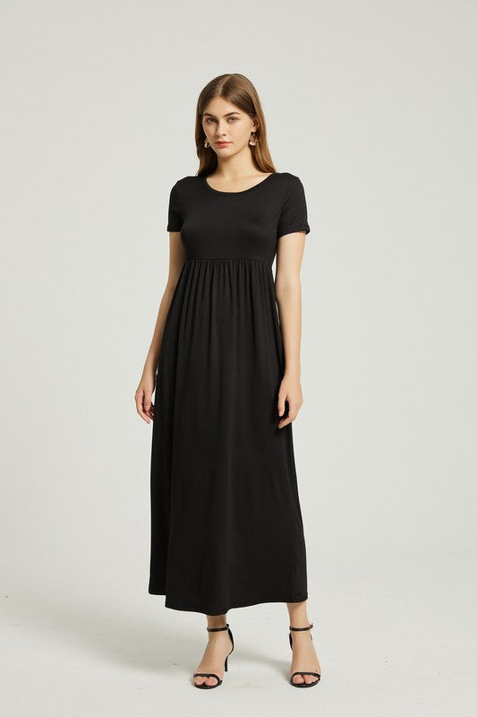 Women's Summer Casual Maxi Dress With Pocket - Faylinn & Co