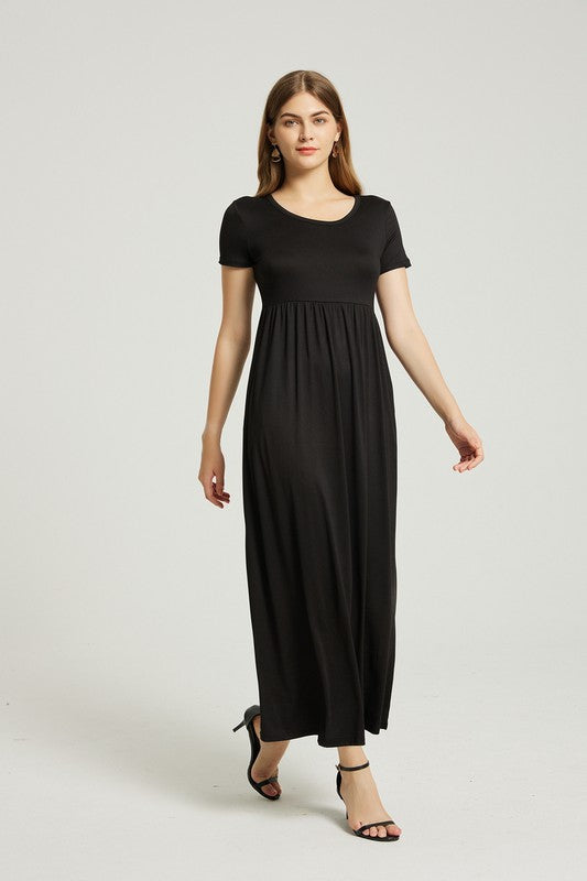 Women's Summer Casual Maxi Dress With Pocket - Faylinn & Co