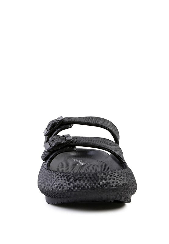 LOMA HOVERCRAFT BUCKLED SLIDES - Faylinn & Co