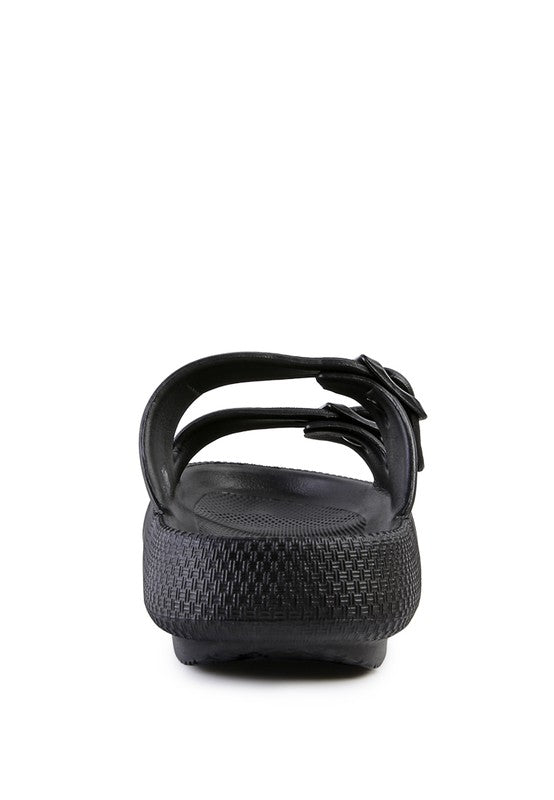 LOMA HOVERCRAFT BUCKLED SLIDES - Faylinn & Co