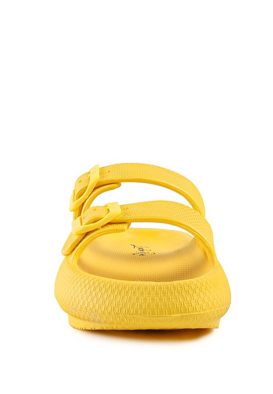 LOMA HOVERCRAFT BUCKLED SLIDES - Faylinn & Co