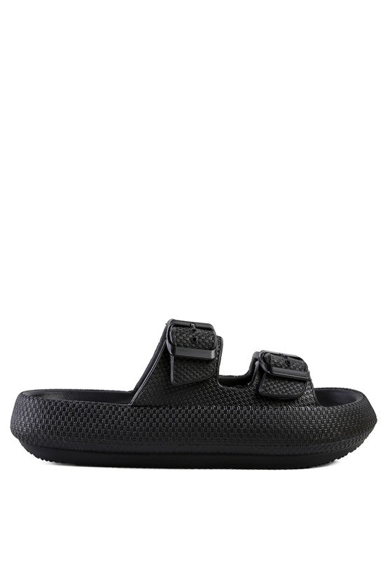 LOMA HOVERCRAFT BUCKLED SLIDES - Faylinn & Co