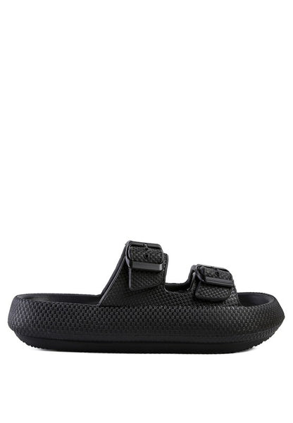 LOMA HOVERCRAFT BUCKLED SLIDES - Faylinn & Co