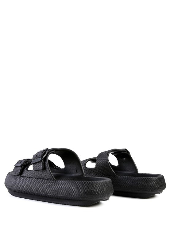 LOMA HOVERCRAFT BUCKLED SLIDES - Faylinn & Co