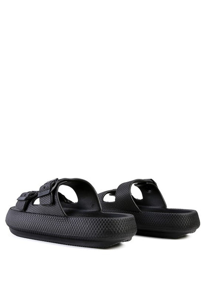 LOMA HOVERCRAFT BUCKLED SLIDES - Faylinn & Co