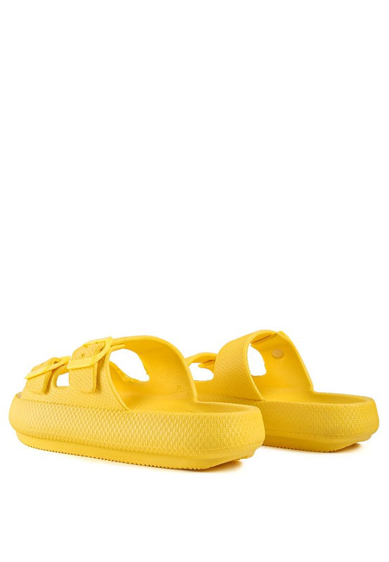 LOMA HOVERCRAFT BUCKLED SLIDES - Faylinn & Co