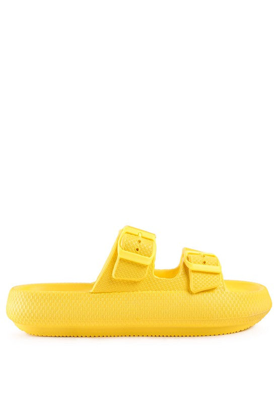 LOMA HOVERCRAFT BUCKLED SLIDES - Faylinn & Co