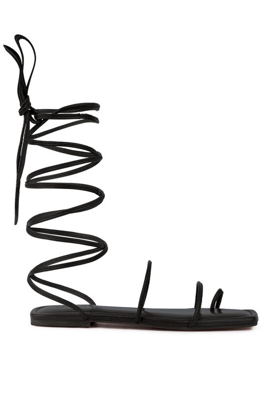 AMATHA Essential Toe Ring Summer Leather Flats - Faylinn & Co