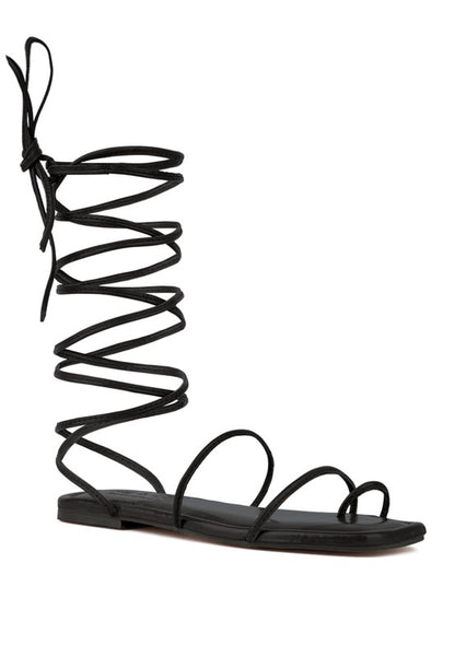 AMATHA Essential Toe Ring Summer Leather Flats - Faylinn & Co
