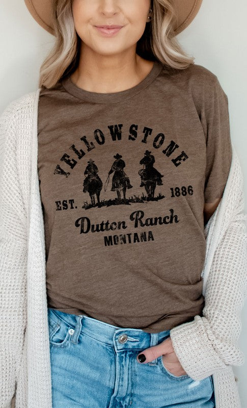 Yellowstone Dutton Ranch Men Riding Graphic Tee - Faylinn & Co