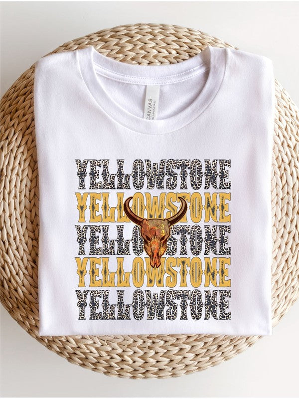 Yellowstone Stacked Leopard Boutique Style Tee - Faylinn & Co
