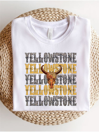 Yellowstone Stacked Leopard Boutique Style Tee - Faylinn & Co