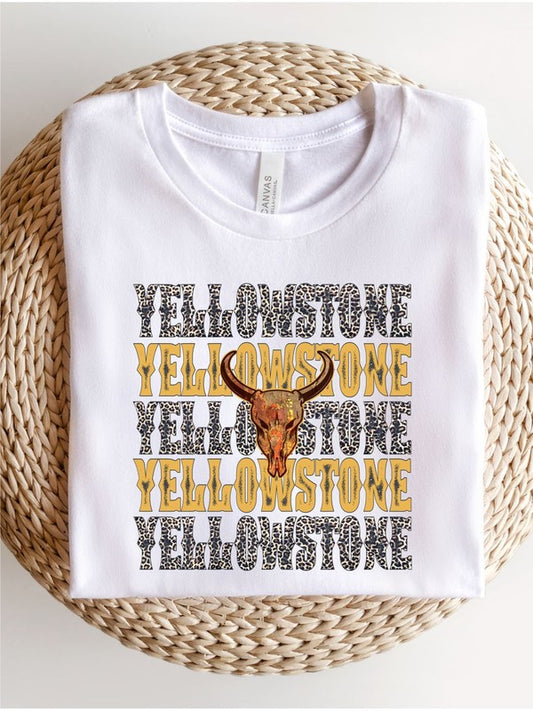Yellowstone Stacked Leopard Boutique Style Tee - Faylinn & Co