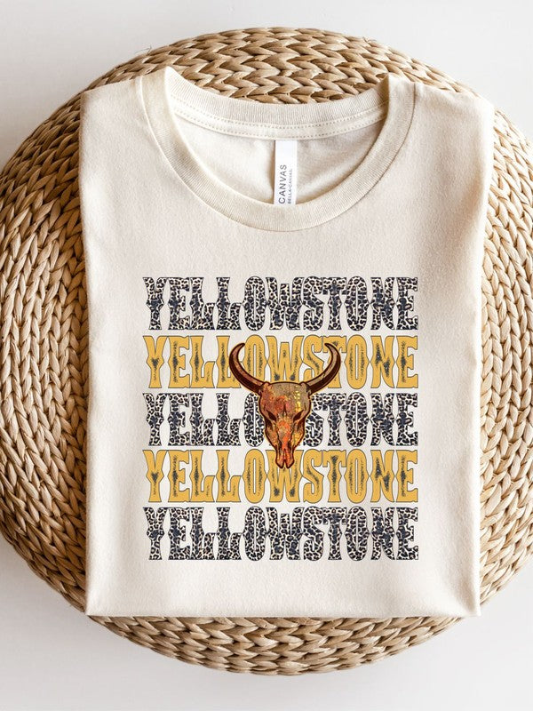 Yellowstone Stacked Leopard Boutique Style Tee - Faylinn & Co