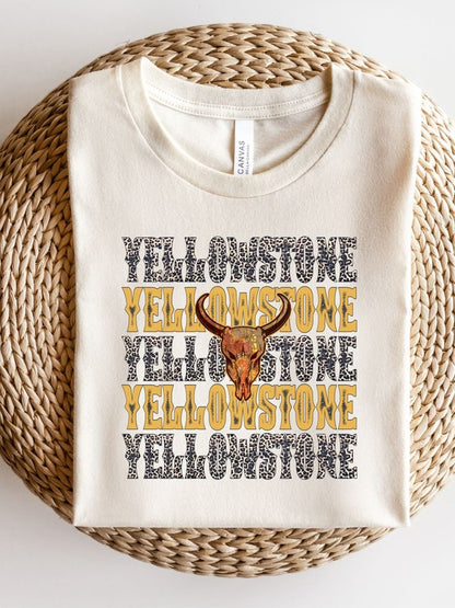 Yellowstone Stacked Leopard Boutique Style Tee - Faylinn & Co